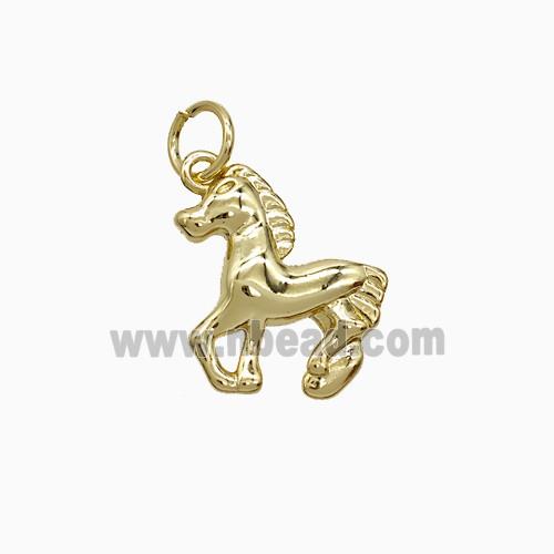 Copper Horse Pendant Gold Plated