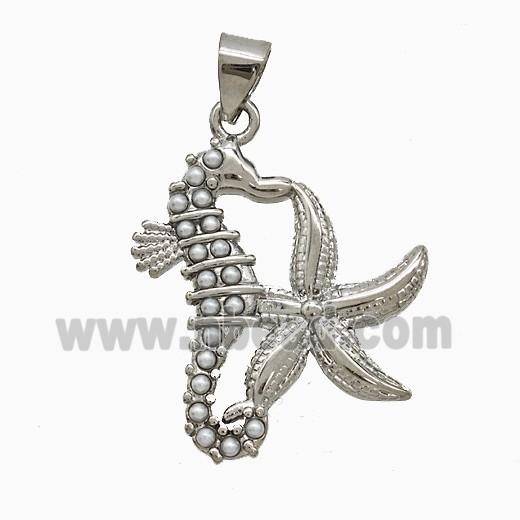 Copper Pendant Pave Zircon, Gold Plated