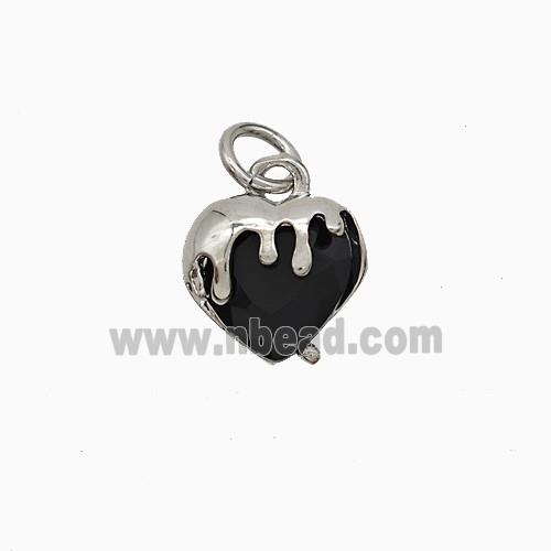 Copper Pendant Pave Zircon, Gold Plated