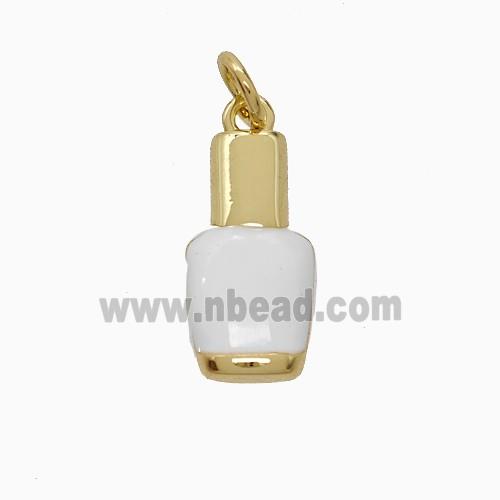 Enamel Copper Pendant, Gold Plated