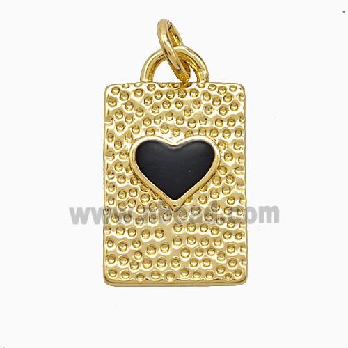 Enamel Copper Pendant, Gold Plated