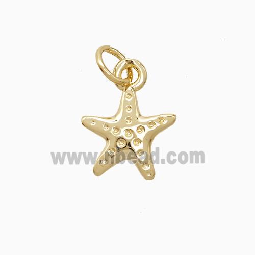 Copper Pendant Pave Zircon, Gold Plated