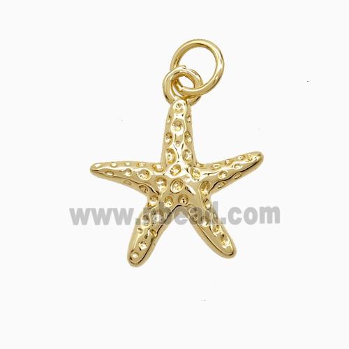 Copper Pendant Pave Zircon, Gold Plated