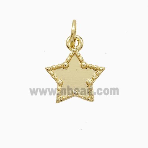 Copper Pendant Pave Zircon, Gold Plated