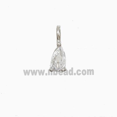 Copper Bead Pave Zircon, Gold Plated