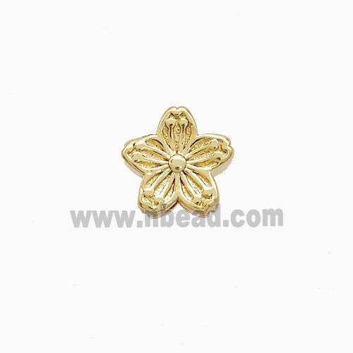 Copper Pendant Pave Zircon, Gold Plated