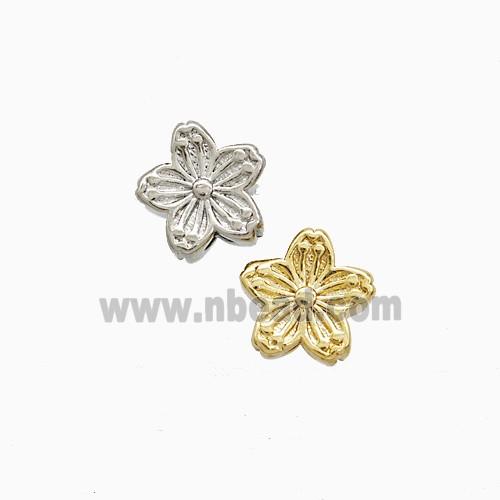 Copper Flower Beads Mixed