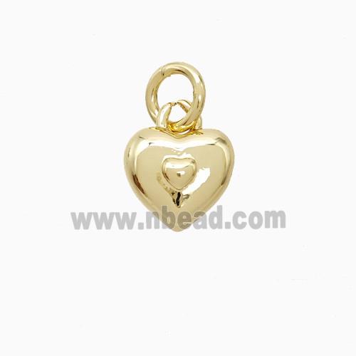 Copper Pendant Pave Zircon, Gold Plated