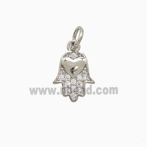 Copper Pendant Pave Zircon, Gold Plated