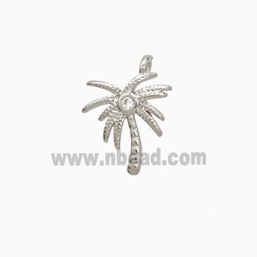 Copper Pendant Pave Zircon, Gold Plated