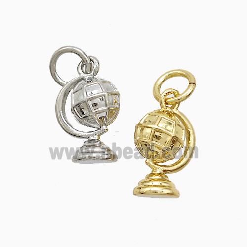 Copper Pendant Pave Zircon, Gold Plated