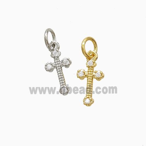 Copper Pendant Pave Zircon, Gold Plated