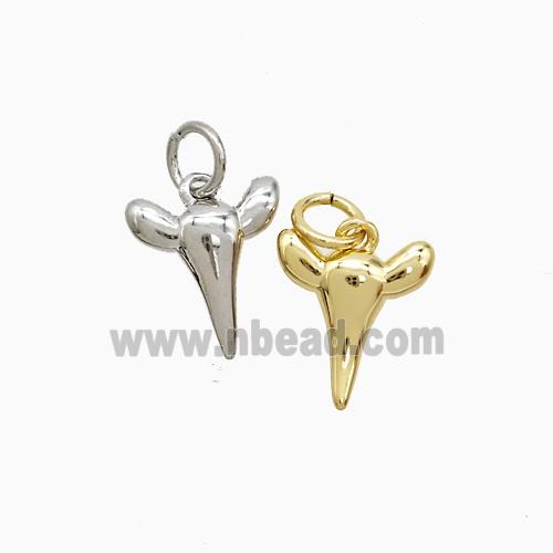 Copper Pendant Pave Zircon, Gold Plated