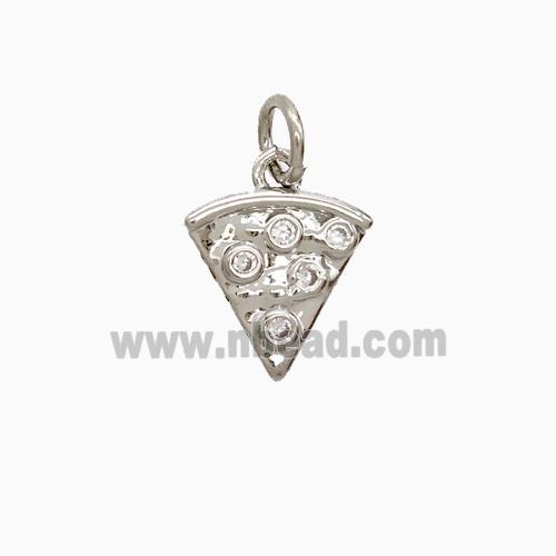 Copper Pendant Pave Zircon, Gold Plated