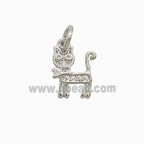 Copper Pendant Pave Zircon, Gold Plated