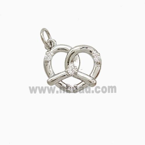Copper Pendant Pave Zircon, Gold Plated