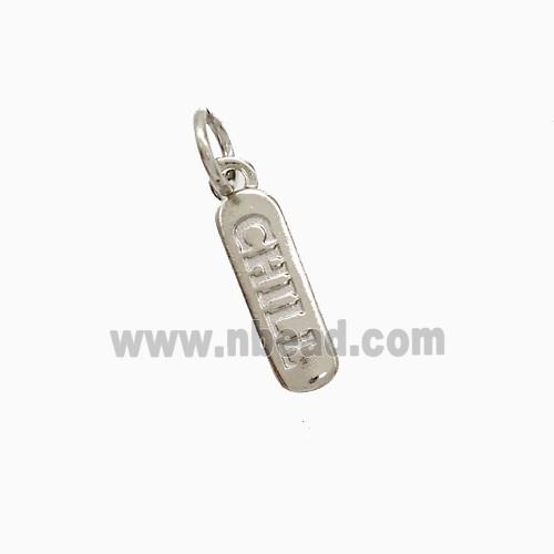 Copper Pendant Pave Zircon, Gold Plated