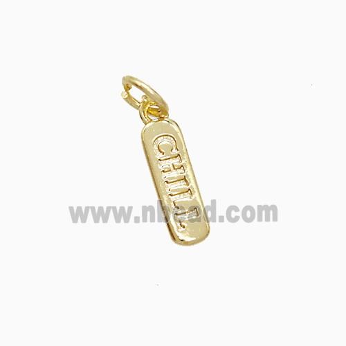 Copper Chill Pendant Stick Gold Plated