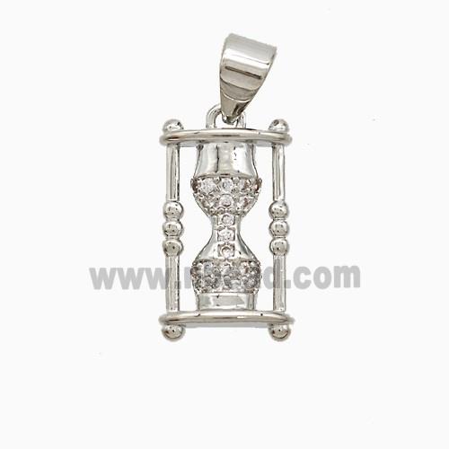 Copper Pendant Pave Zircon, Gold Plated