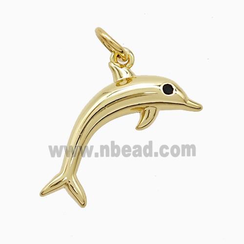 Copper Pendant Pave Zircon, Gold Plated
