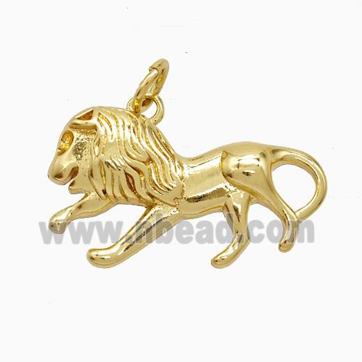 Copper Pendant Pave Zircon, Gold Plated
