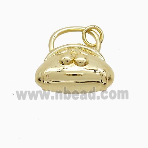 Copper Pendant Pave Zircon, Gold Plated