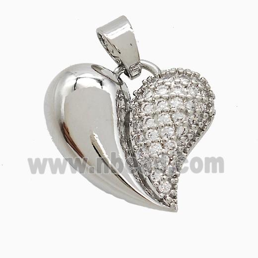Copper Pendant Pave Zircon, Gold Plated