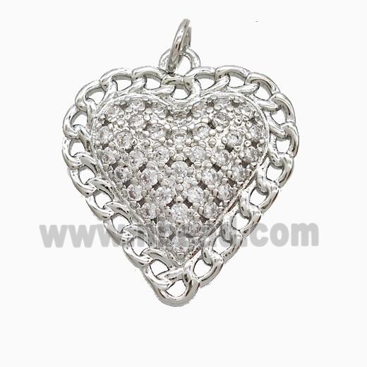 Copper Pendant Pave Zircon, Gold Plated