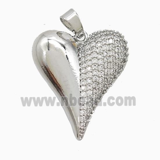 Copper Pendant Pave Zircon, Gold Plated