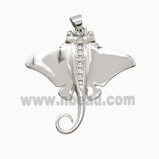 Copper Pendant Pave Zircon, Gold Plated