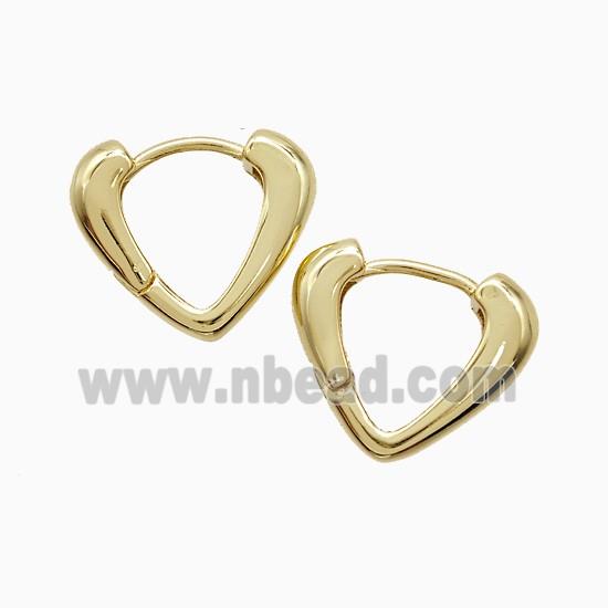 Copper earring, Gold Plated