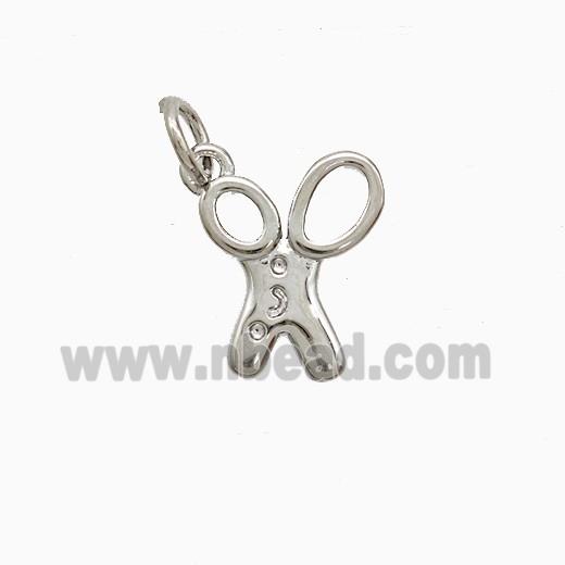 Copper Forfex Pendant Platinum Plated
