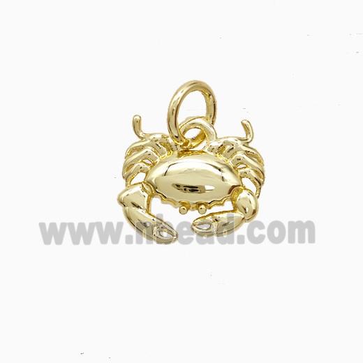 Copper Crab Pendant Gold Plated
