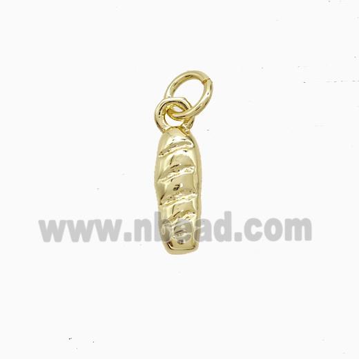 Copper French Baguette Pendant Gold Plated