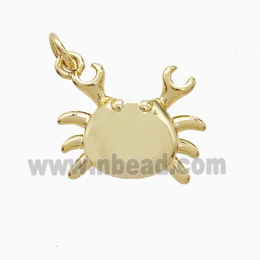 Copper Crab Pendant Gold Plated