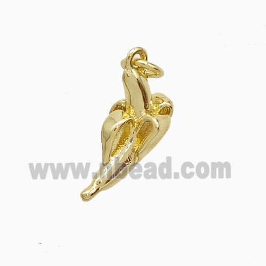 Copper Banana Pendant Gold Plated