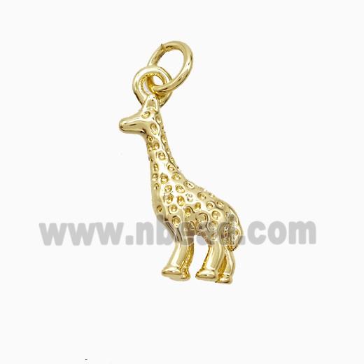 Copper Giraffe Pendant Gold Plated