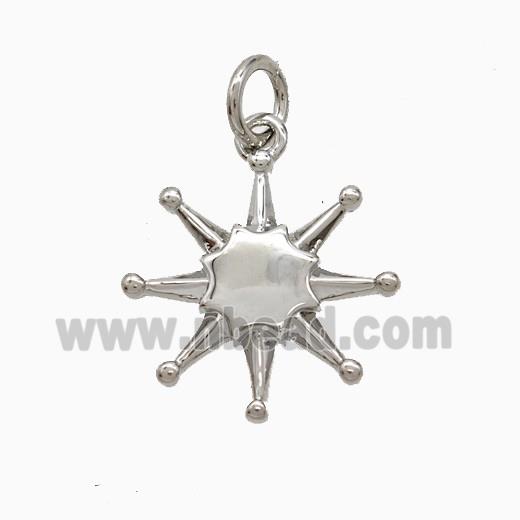 Copper Star Pendant Platinum Plated