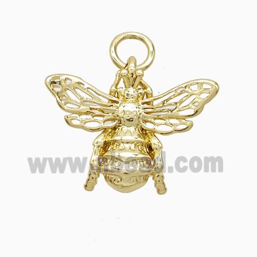 Copper Honeybee Pendant Gold Plated