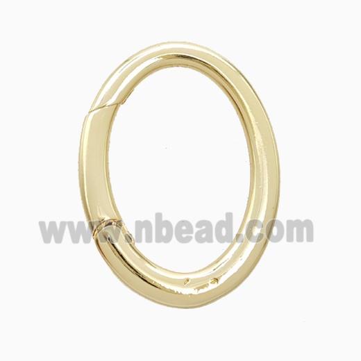 Copper Carabiner Clasp Oval Gold Plated