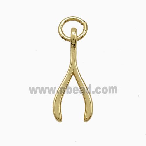 Copper Horseshoe Pendant Gold Plated