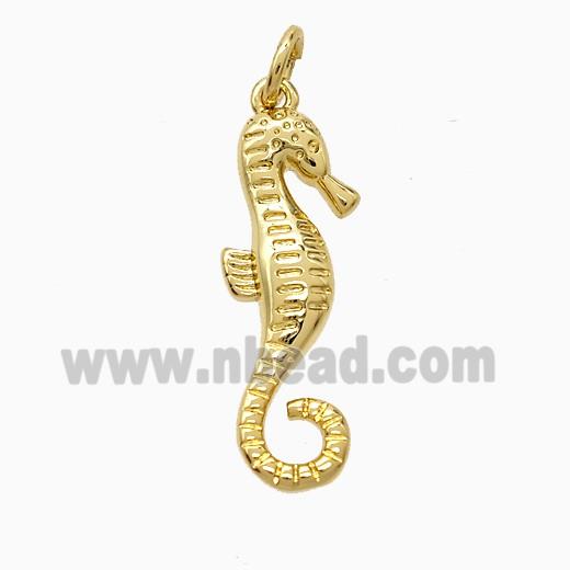 Copper Seahorse Pendant Gold Plated