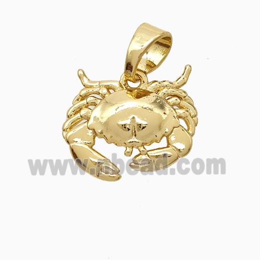 Copper Crab Pendant Gold Plated