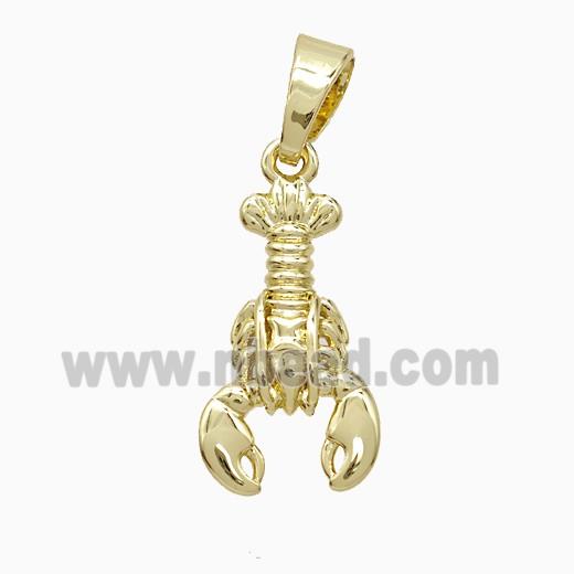 Copper Crab Pendant Gold Plated