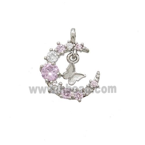 Copper Pendant Pave Zircon, Gold Plated