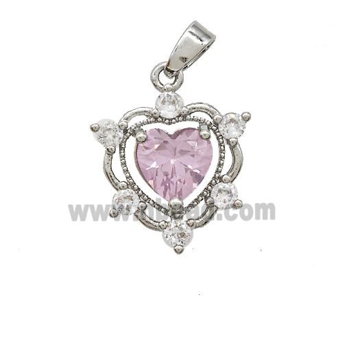 Copper Pendant Pave Zircon, Gold Plated