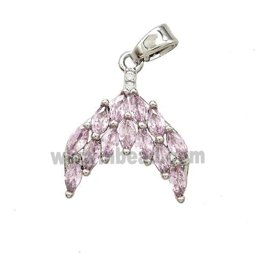 Copper Pendant Pave Zircon, Gold Plated