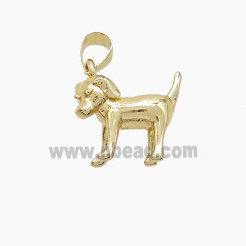 Copper Dog Pendant Gold Plated