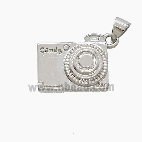 Copper Camera Pendant Candy Platinum Plated