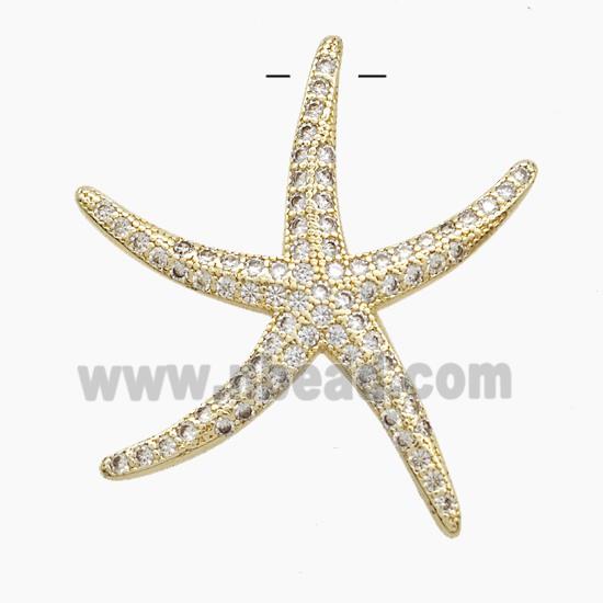 Copper Pendant Pave Zircon, Gold Plated